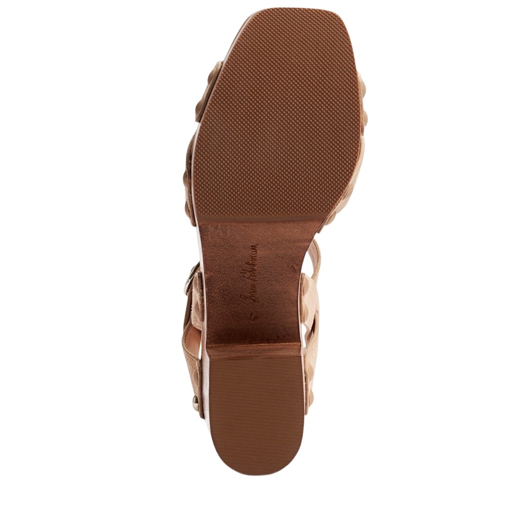 SAM EDELMAN JOSEFINE PLATFORM HEELED SANDAL Color: Camel Suede Size: 9 NEW - Picture 10 of 12